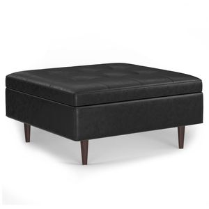 Shay Mid for Century Pouf Contenitore Grande Quadrato, Elegante Tavolino da Caffè e Sgabello - Product Image 3