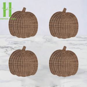 New Trend Natural Rattan Charger Plates Handwoven Wedding Table Decoration <b>Wicker</b> Scalloped <b>Placemats</b> From Vietnam - Product Image 3