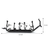 Figurine de bateau tribal du Kerala en fer forgé artisanal, Art de Bastar, Objet décoratif, Noir, Léger, Durable, Décoration intérieure, Logo personnalisé