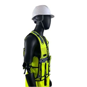 Chaleco de Seguridad Reflectante de Alta Visibilidad con Múltiples Bolsillos, Cierre de Cremallera y Diseño de Malla para Trabajo al Aire Libre - Product Image 3