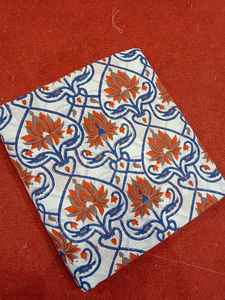 Tela 100% Algodón, Estampado a Mano, Diseño Indio Hermoso, Accesorios de Moda Únicos para Mujer - Product Image 5