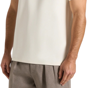 Camisetas de algodón para hombre con cuello redondo, manga corta, ajuste slim, estampado en el pecho, espalda lisa, jersey suave, casual, venta al por mayor, OEM personalizado - Product Image 6