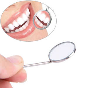 Miroir buccal dentaire de haute qualité avec poignée moletée, résistant à la rouille, autoclavable, instrument de clinique dentaire - Product Image 1