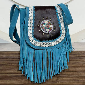 2026 New Arrival Cowhide <b>Fringe</b> Design Crossbody <b>Bag</b> for Women's Top High Quality Genuine Suede Leather Shoulder Handbags - Product Image 3