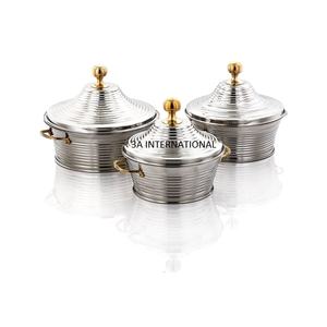 Ltwhome — théière plaquée Nickel en acier inoxydable de haute qualité, (ensemble de 3) pour restaurant et service - Product Image 1