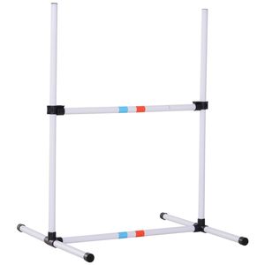 Set di allenamento per agility canina bianco e arancione: anello per salti, cerchio per pneumatici, barra per ostacoli, attrezzatura per velocità, realizzato in resistente materiale PC - Product Image 5