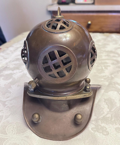 Casco de Buceo de Metal de Latón y Cobre Estilo Antiguo, Casco de Buceador de Aguas Profundas, Decoración Náutica para el Hogar, Oficina, Bar, Hotel - Product Image 1