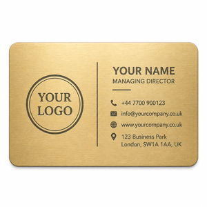 Plaque de nom en laiton personnalisée, impression numérique rectangulaire, gravure au laser, carte de visite, design de logo moderne pour cadeau d'entreprise - Product Image 1