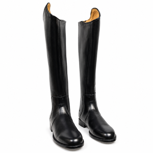 Black Long Horse Riding <b>Boots</b> for <b>Men</b> and Women Low Heel Equestrian Footwear | English Riding <b>Boots</b> with Rounded Toe Design - Product Image 1