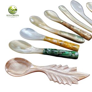 ชุดเสิร์ฟสลัดเปลือกหอยสุดหรู พร้อมช้อนและส้อมมุกหอยมุกด้ามยาว - Product Image 3