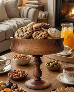 Soporte para pasteles especial para Eid, bandeja para postres, bandeja para servir, estilo rústico vintage, artesanía hecha a mano, utensilios de cocina, centro de mesa para comedor - Product Image 4