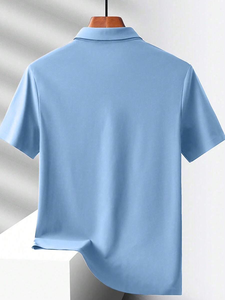 Camiseta de Hombre de Color Sólido, Tipo Seda, para Deportes de Verano - Product Image 3