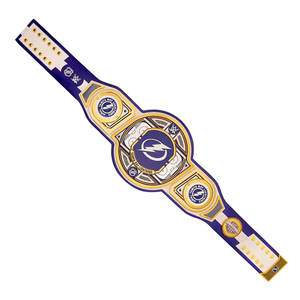 Cinturón de Campeonato Blue Hockey Legacy, Placas Metálicas Chapadas en Oro, Cinturón Coleccionable, Cinturón de Campeonato Taampa Bay Lightning WWE Legacy - Product Image 6