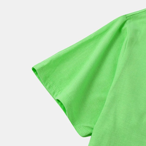 T-shirt vert à manches courtes pour homme avec imprimé phases de lune, col rond, coupe décontractée, 100 % coton jersey - Product Image 4