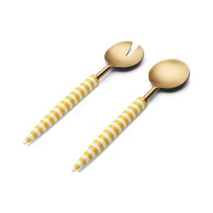 Ensemble de couverts de luxe en acier inoxydable avec manche en résine colorée, comprenant cuillère, fourchette et couteau – Ustensiles de table réutilisables et écologiques pour fêtes - Product Image 1