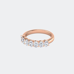 Anillo de media eternidad con engaste de puntas y corte ovalado de 1.40 quilates - Product Image 6