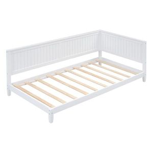 Sofá Cama Doble de Madera Blanca Extensible y Reclinable con Almacenamiento, Plegable, para Sala de Estar - Product Image 3