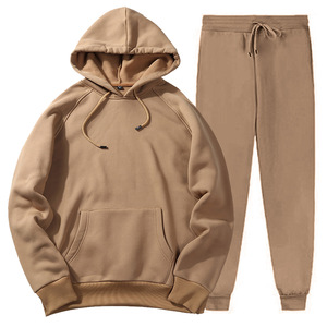 Custom Winter Pullover Hoodie and Baggy Straight Leg Sweatpants Set Men Streetwear <b>Top</b> Quality Men's Oversized Hooded Sweatshirt - Product Image 2