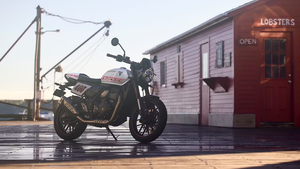 TRIUMPH "<b>TRACKER</b> 400" <b>MOTORCYCLE</b> with Silver Black Sport Bike Dual Exhaust With Number Plate 400 - Product Image 5