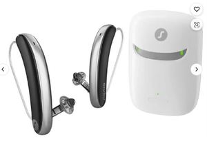 Audífonos RIC recargables 7IX de súper calidad, delgados, con transmisión Bluetooth y estuche de carga portátil al mejor precio - Product Image 3