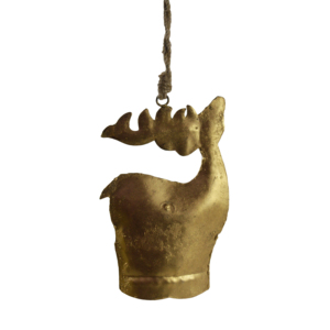 Renne en métal pour décoration suspendue, symbole avec arbres dorés antiques, art mural pour la maison, intérieur et extérieur, produits de haute qualité - Product Image 1