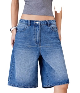 American Retro Style Five-Piece Denim Shorts for Women Summer Spring 2025 Collection High Waisted Loose-Fitting Slimming - Product Image 3