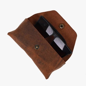 Classic Luxury Handmade Tan Leather <b>Glasses</b> <b>Case</b> <b>Soft</b> Padded Eyewear Protector Water Resistant Lightweight Bulk Orders for - Product Image 3