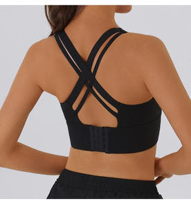 Soutien-gorge de sport léger et respirant à maintien élevé pour femme avec logo frontal - Idéal pour le fitness, l'exercice, la danse, la course à pied et les séances de gym - Product Image 1