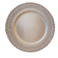 Assiette de Présentation Ronde Écologique Style Américain Bold Blossom Iron 5-10 Assiettes Polies pour Mariage et Événements Décoration de Table Chine