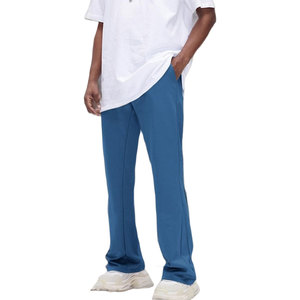Pantalon de survêtement en molleton respirant en coton gris clair pour homme Econex Sports, taille élastique avec cordon de serrage, décontracté, poids moyen - Product Image 4