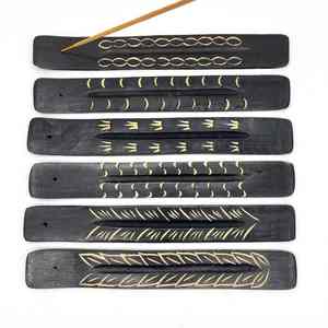 Porte-encens élégant en bois peint, fait main, pour la maison, les fêtes, les temples, l'aromathérapie et la méditation - Product Image 1