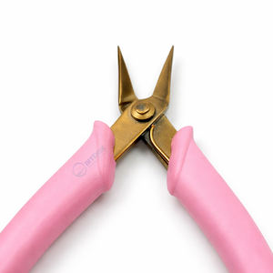 INSTRUMENTS CHIRURGICAUX INTENSES – Pince à anneaux fendus en acier inoxydable durable, couleur or, avec poignée antidérapante rose pour la fabrication de bracelets et bijoux - Product Image 6