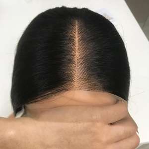 วิกผมมนุษย์ทรงตรงลายกระดูกตรงมีความหนาแน่น180วิกผมลูกไม้สองชั้นพร้อมผมเวียดนามโปร่งแสงระดับ HD - Product Image 5