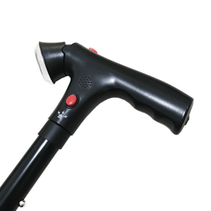 Bastone da Passeggio Pieghevole a 5 Livelli di Regolazione in Altezza con Luce LED e Allarme per Attività all'Aperto - Product Image 2