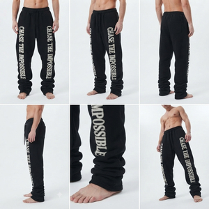 Pantalones Deportivos Personalizados con Cordón en la Cintura, Pantalones Largos de Felpa para Hombre, Estilo Urbano, Pantalones de Invierno de 500 g/m² - Product Image 5