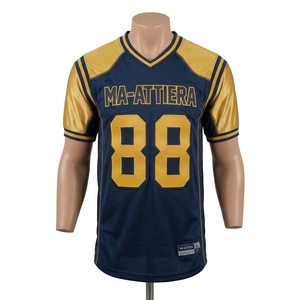Jersey de Fútbol Americano Azul Marino y Dorado para Hombre, Personalizado 88, Ropa Deportiva, Uniforme de Equipo, Ropa de Alto Rendimiento, Venta al Por Mayor - Product Image 1