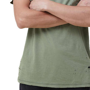 Camisetas Premium Personalizadas para Hombre, Estilo Desgastado, 100% Algodón, OEM, Alta Calidad, Transpirables, Lisas, Lavadas, Rotos, Manga Corta, Corte Regular - Product Image 6