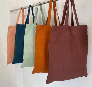 Reusable Cotton <b>Tote</b> Bag | Large Capacity Shopping Carry Bag | Long Handle Grocery Bag Plain Eco Friendly Promotional Gift Bag - Product Image 5