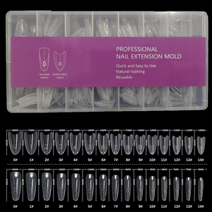 Puntas <span class=keywords><strong>de</strong></span> <span class=keywords><strong>Uñas</strong></span> <span class=keywords><strong>de</strong></span> Doble Forma Personalizadas OEM, 240 Piezas, 15 Tamaños, Reutilizables, Tipo Sándwich, Extensiones <span class=keywords><strong>de</strong></span> <span class=keywords><strong>Uñas</strong></span> Dobles Superiores e Inferiores para <span class=keywords><strong>Uñas</strong></span> <span class=keywords><strong>de</strong></span> Gel Acrílico - Product Image 3