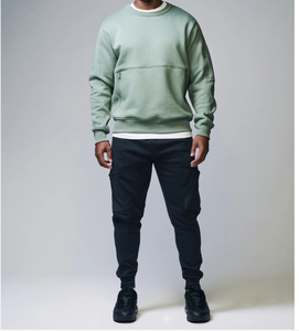 Sweat-shirts amples en coton mélangé respirant pour hommes, style basique, manches longues, avec faible MOQ – Vente en gros - Product Image 5