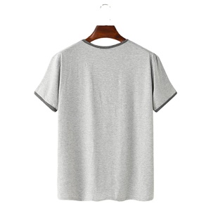 100% coton hommes été T-Shirt couleur blanche Slim Fit Style décontracté avec motif imprimé bonne qualité couleur unie Design stock - Product Image 6