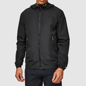 Men's <b>Black</b> Hooded Soft Shell Jacket Zip Fly Water Resistant <b>Windbreaker</b> Regular Fit Outdoor Wear - Product Image 3