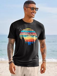 Camisetas de Manga Corta para Hombre Runcati, Camisetas con Estampado Gráfico, Cuello Redondo, Casuales, Camisetas Hawaianas Vintage para la Playa de Verano - Product Image 4