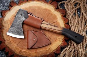 Hand-Forged High Carbon Steel Flat Backed Hammer <b>Axe</b> 13" Full Tang Ash Wood <b>Handle</b> DIY Grade ODM Outdoor Work Gifts - Product Image 4