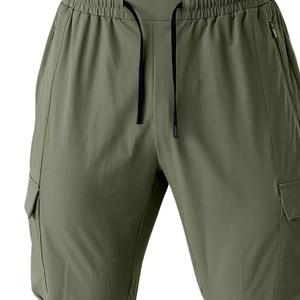 Pantalon cargo technique vert pin pour homme, léger, athlétique, coupe ajustée, avec plusieurs poches, logo personnalisé OEM, approvisionnement en gros - Product Image 6