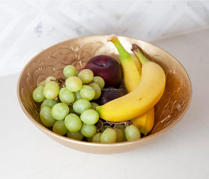 ชามตกแต่งทำด้วยมือสีทองทองเหลืองแกะสลักดอกไม้หรูหราโบฮีเมียนโต๊ะกลางตกแต่งบ้านเสิร์ฟจานวันหยุด - Product Image 3