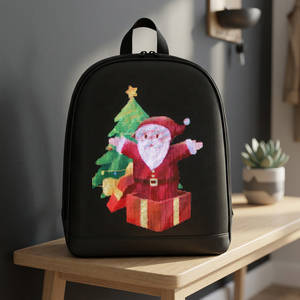 Sac à dos unisexe à motif de sapin de Noël, tendance, fermeture éclair, utilisation quotidienne, matière polyester - Product Image 3