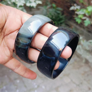 กำไลข้อมือกำไลฮอร์นธรรมชาติทำด้วยมือน้ำหนักเบามีสไตล์สำหรับทุกเพศเครื่องประดับแฟชั่นที่มีรูปแบบที่เป็นเอกลักษณ์สำหรับผู้ชายและผู้หญิง - Product Image 6