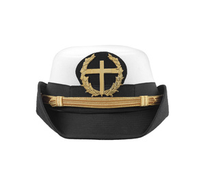 Handcrafted Knights Templar Fatigue <b>Cap</b> Gold Cross and Wreath Embroidery - Product Image 1