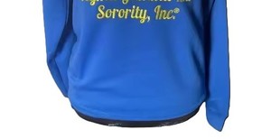 Sweat-shirt pour femme 1922 en chenille avec lettres brodées Sigma Gamma Rho, col rond, en polaire bleu, pour sororité - Product Image 3